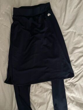 XS SNOGA Navy Midi Active Skirt with Built-In Leggings